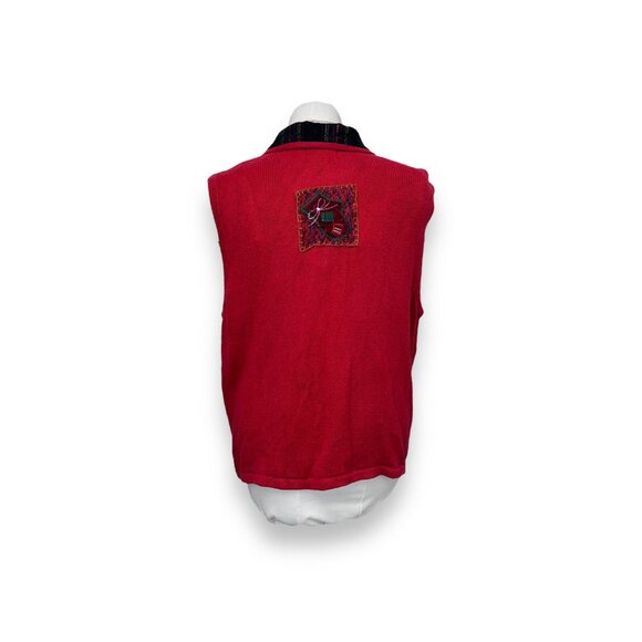 Designers Originals Studio VTG 90 Ugly Christmas Sweater Vest Festive Holiday XL - Picture 6 of 10
